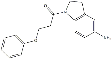 1-(5-amino-2,3-dihydro-1H-indol-1-yl)-3-phenoxypropan-1-one Struktur