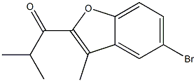 1-(5-bromo-3-methyl-1-benzofuran-2-yl)-2-methylpropan-1-one Struktur