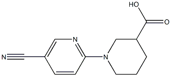 1-(5-cyanopyridin-2-yl)piperidine-3-carboxylic acid Struktur