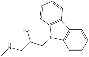 1-(9H-carbazol-9-yl)-3-(methylamino)propan-2-ol Struktur