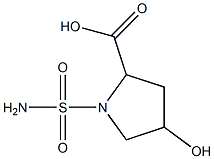 1-(aminosulfonyl)-4-hydroxypyrrolidine-2-carboxylic acid Struktur