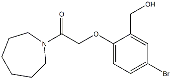 1-(azepan-1-yl)-2-[4-bromo-2-(hydroxymethyl)phenoxy]ethan-1-one Struktur