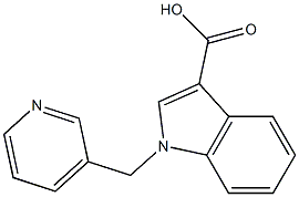 1-(pyridin-3-ylmethyl)-1H-indole-3-carboxylic acid Struktur