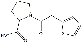 1-(thien-2-ylacetyl)pyrrolidine-2-carboxylic acid Struktur