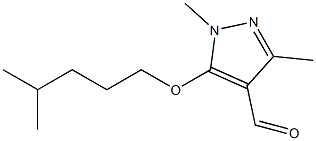 1,3-dimethyl-5-[(4-methylpentyl)oxy]-1H-pyrazole-4-carbaldehyde Struktur