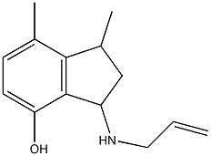 1,7-dimethyl-3-(prop-2-en-1-ylamino)-2,3-dihydro-1H-inden-4-ol Struktur