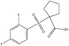 1-[(2,4-difluorophenyl)sulfonyl]cyclopentanecarboxylic acid Struktur