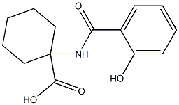 1-[(2-hydroxybenzoyl)amino]cyclohexanecarboxylic acid Struktur