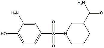 1-[(3-amino-4-hydroxybenzene)sulfonyl]piperidine-3-carboxamide Struktur