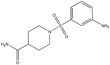 1-[(3-aminophenyl)sulfonyl]piperidine-4-carboxamide Struktur