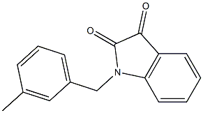 1-[(3-methylphenyl)methyl]-2,3-dihydro-1H-indole-2,3-dione Struktur