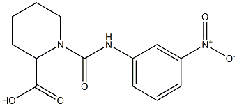 1-[(3-nitrophenyl)carbamoyl]piperidine-2-carboxylic acid Struktur