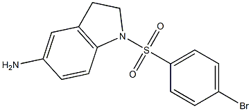 1-[(4-bromobenzene)sulfonyl]-2,3-dihydro-1H-indol-5-amine Struktur