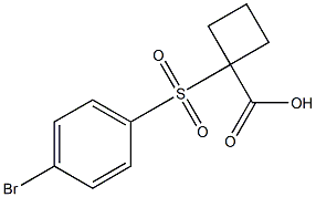 1-[(4-bromophenyl)sulfonyl]cyclobutanecarboxylic acid Struktur