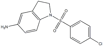 1-[(4-chlorobenzene)sulfonyl]-2,3-dihydro-1H-indol-5-amine Struktur