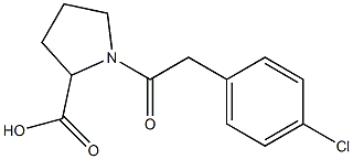 1-[(4-chlorophenyl)acetyl]pyrrolidine-2-carboxylic acid Struktur