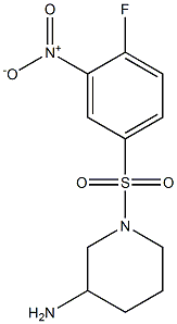 1-[(4-fluoro-3-nitrobenzene)sulfonyl]piperidin-3-amine Struktur