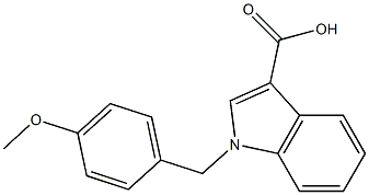 1-[(4-methoxyphenyl)methyl]-1H-indole-3-carboxylic acid Struktur