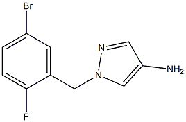 1-[(5-bromo-2-fluorophenyl)methyl]-1H-pyrazol-4-amine Struktur