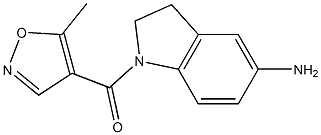 1-[(5-methyl-1,2-oxazol-4-yl)carbonyl]-2,3-dihydro-1H-indol-5-amine Struktur