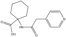 1-[(pyridin-4-ylacetyl)amino]cyclohexanecarboxylic acid Struktur