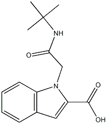 1-[(tert-butylcarbamoyl)methyl]-1H-indole-2-carboxylic acid Struktur