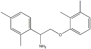 1-[1-amino-2-(2,3-dimethylphenoxy)ethyl]-2,4-dimethylbenzene Struktur