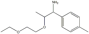 1-[1-amino-2-(2-ethoxyethoxy)propyl]-4-methylbenzene Struktur