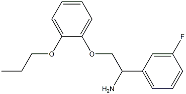 1-[1-amino-2-(2-propoxyphenoxy)ethyl]-3-fluorobenzene Struktur