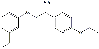 1-[1-amino-2-(3-ethylphenoxy)ethyl]-4-ethoxybenzene Struktur