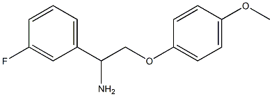 1-[1-amino-2-(4-methoxyphenoxy)ethyl]-3-fluorobenzene Struktur