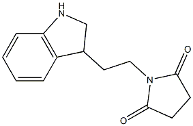 1-[2-(2,3-dihydro-1H-indol-3-yl)ethyl]pyrrolidine-2,5-dione Struktur