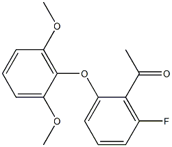 1-[2-(2,6-dimethoxyphenoxy)-6-fluorophenyl]ethan-1-one Struktur