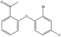 1-[2-(2-bromo-4-fluorophenoxy)phenyl]ethan-1-one Struktur