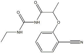 1-[2-(2-cyanophenoxy)propanoyl]-3-ethylurea Struktur