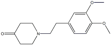 1-[2-(3,4-dimethoxyphenyl)ethyl]piperidin-4-one Struktur