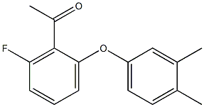 1-[2-(3,4-dimethylphenoxy)-6-fluorophenyl]ethan-1-one Struktur