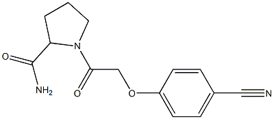 1-[2-(4-cyanophenoxy)acetyl]pyrrolidine-2-carboxamide Struktur