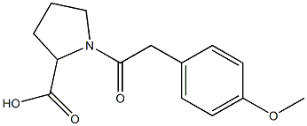 1-[2-(4-methoxyphenyl)acetyl]pyrrolidine-2-carboxylic acid Struktur