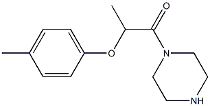 1-[2-(4-methylphenoxy)propanoyl]piperazine Struktur