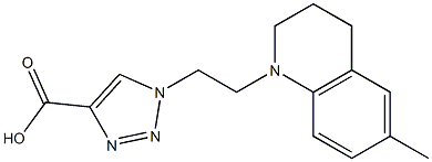 1-[2-(6-methyl-1,2,3,4-tetrahydroquinolin-1-yl)ethyl]-1H-1,2,3-triazole-4-carboxylic acid Struktur