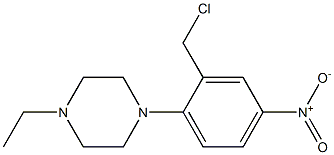 1-[2-(chloromethyl)-4-nitrophenyl]-4-ethylpiperazine Struktur