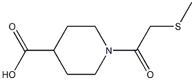 1-[2-(methylsulfanyl)acetyl]piperidine-4-carboxylic acid Struktur