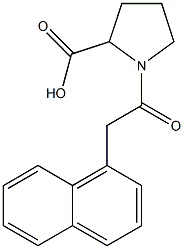 1-[2-(naphthalen-1-yl)acetyl]pyrrolidine-2-carboxylic acid Struktur