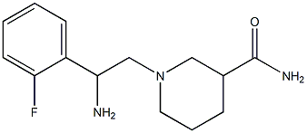 1-[2-amino-2-(2-fluorophenyl)ethyl]piperidine-3-carboxamide Struktur