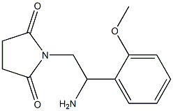 1-[2-amino-2-(2-methoxyphenyl)ethyl]pyrrolidine-2,5-dione Struktur