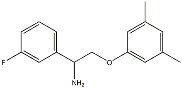 1-[2-amino-2-(3-fluorophenyl)ethoxy]-3,5-dimethylbenzene Struktur