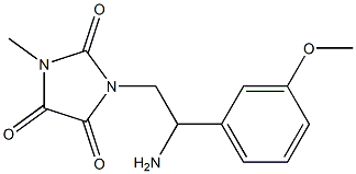 1-[2-amino-2-(3-methoxyphenyl)ethyl]-3-methylimidazolidine-2,4,5-trione Struktur