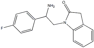 1-[2-amino-2-(4-fluorophenyl)ethyl]-2,3-dihydro-1H-indol-2-one Struktur