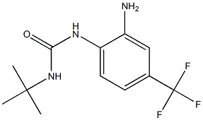 1-[2-amino-4-(trifluoromethyl)phenyl]-3-tert-butylurea Struktur